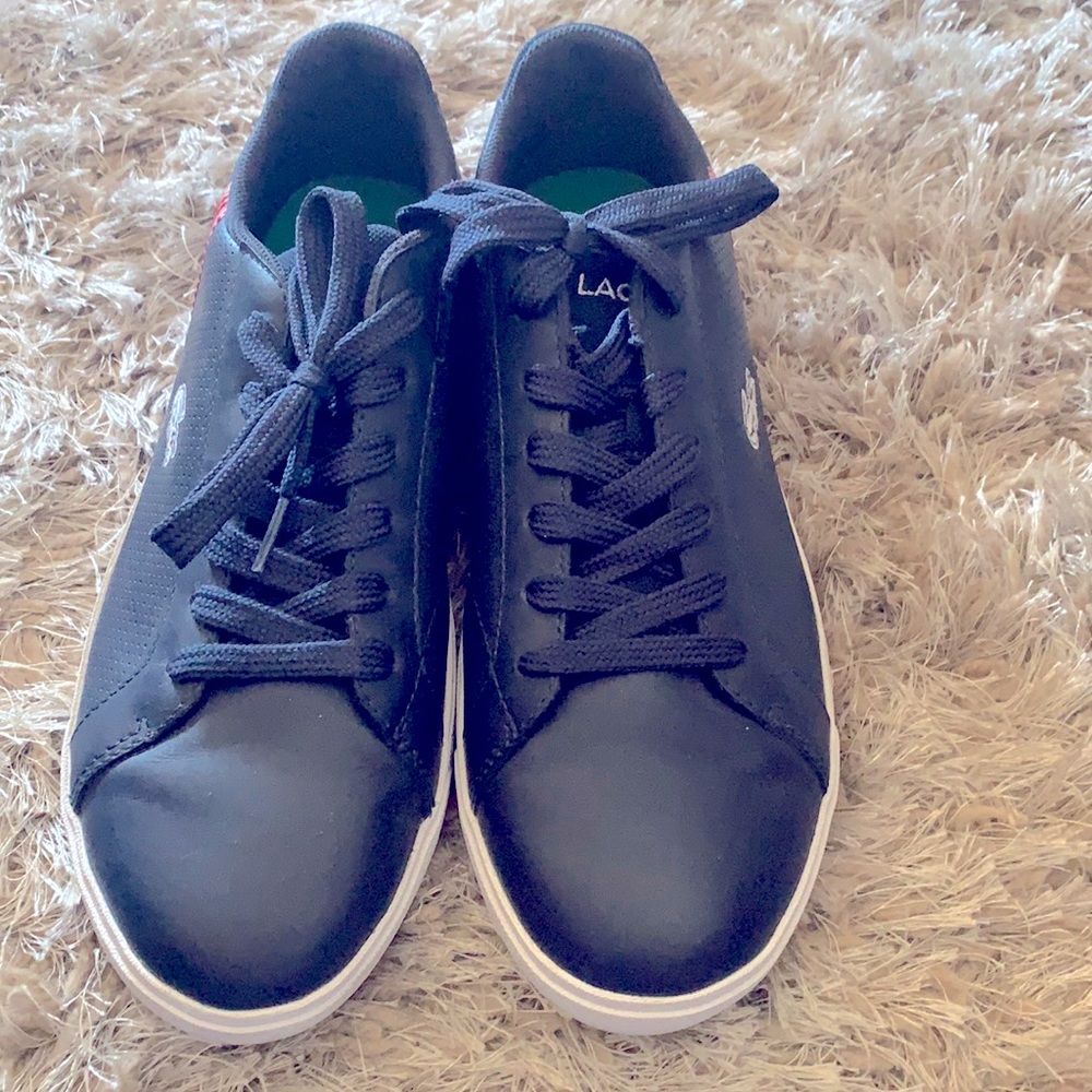 Navy Blue Lacoste sneakers. Worn twice.